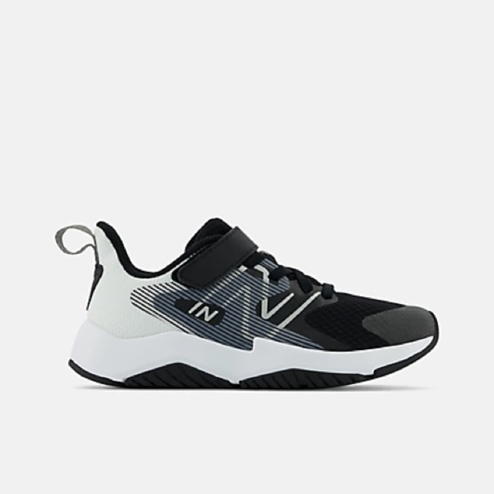 Size 8 Wide kids New Balance Black and White Athletic Sneakers